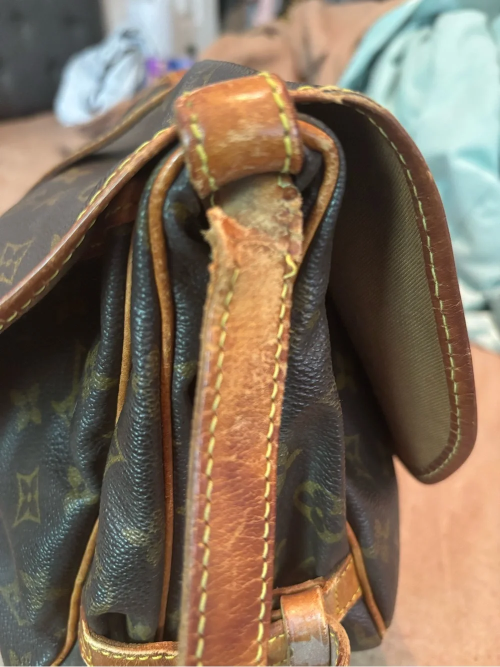 Authentic Vintage Louis Vuitton Monogram Saumur 30 Crossbody Bag-AS IS